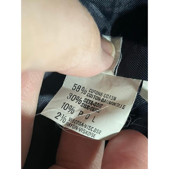 La Difference Monte-Carlo Blazer Jacket Silk Blend Womens Sz 6 Italy Blue Luxury - Picture 9 of 11